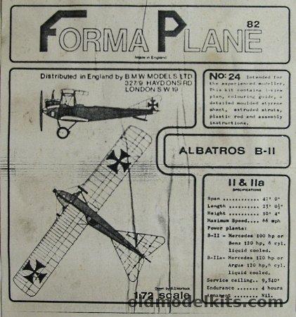 Formaplane 1/72 Albatros B-II, 24 plastic model kit